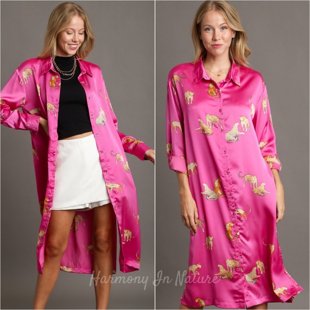 Luxe Jungle Shirt Dress